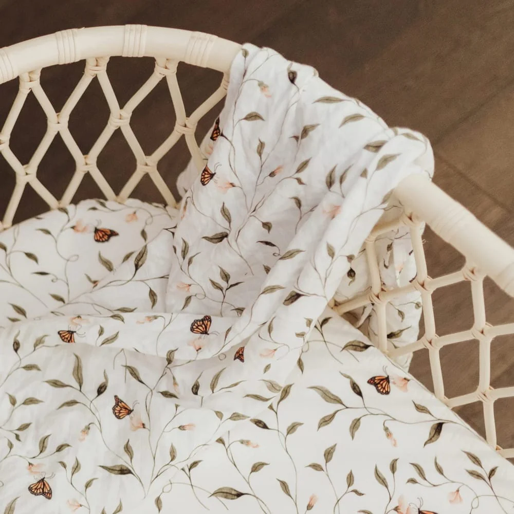 Snug as a Bub & Co. Organic Swaddle - Fly Away, Butterly - Image 2