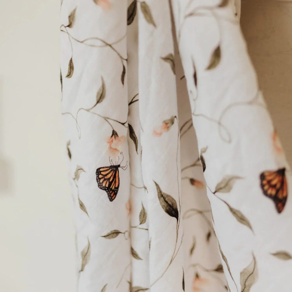 Snug as a Bub & Co. Organic Swaddle - Fly Away, Butterly - Image 4