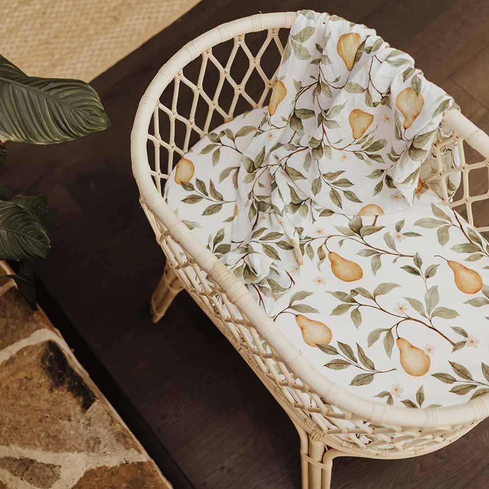 Snug as a Bub & Co. Organic Swaddle - Whimsical Pear - Image 5
