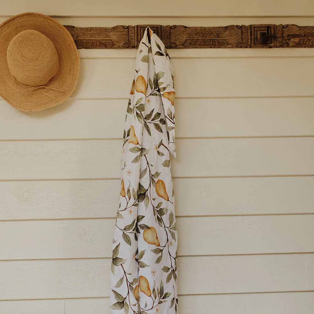 Snug as a Bub & Co. Organic Swaddle - Whimsical Pear - Image 7