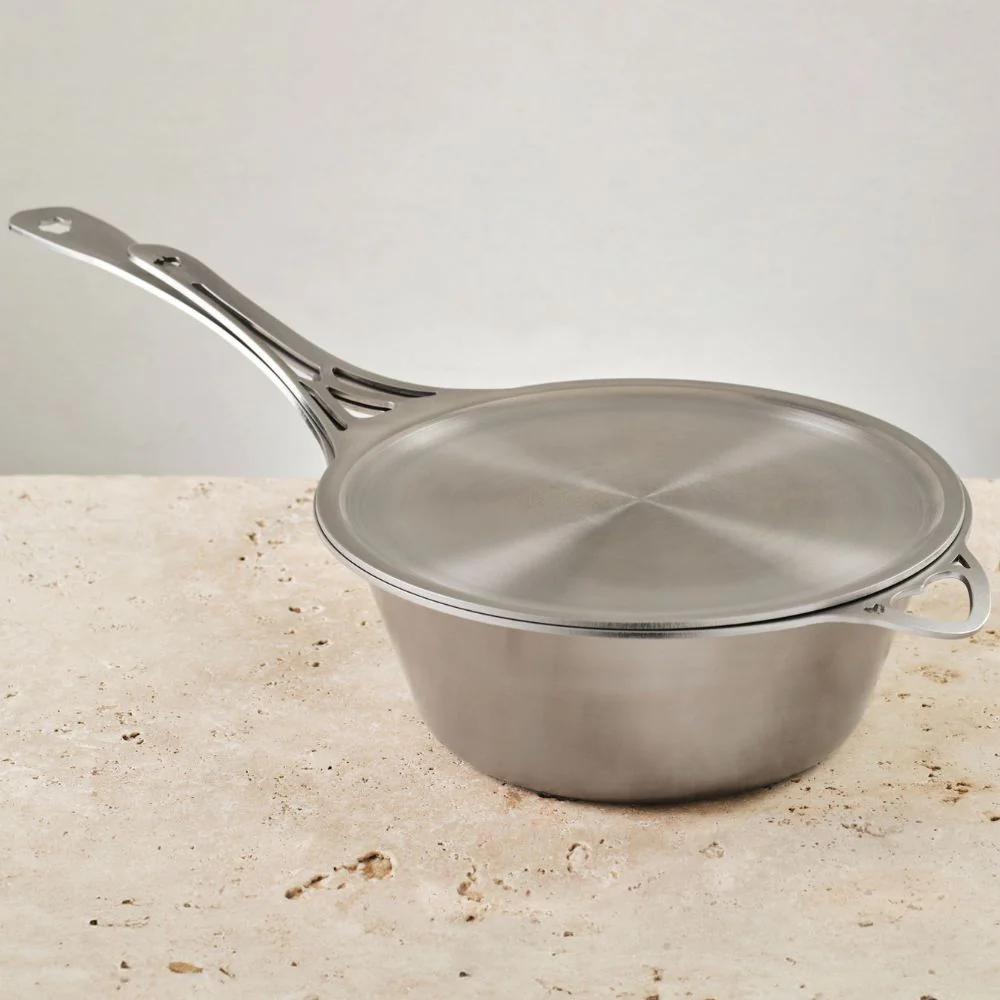 Solidteknics Nöni Stainless Steel 2.5L Saucepan + 23cm Skillet Lid Set - Image 9