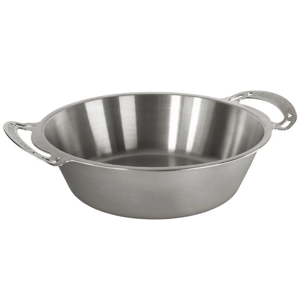 Solidteknics Nöni Stainless Steel 6L Rondeau + 33cm Skillet Lid Set (Dutch Oven) - Image 2
