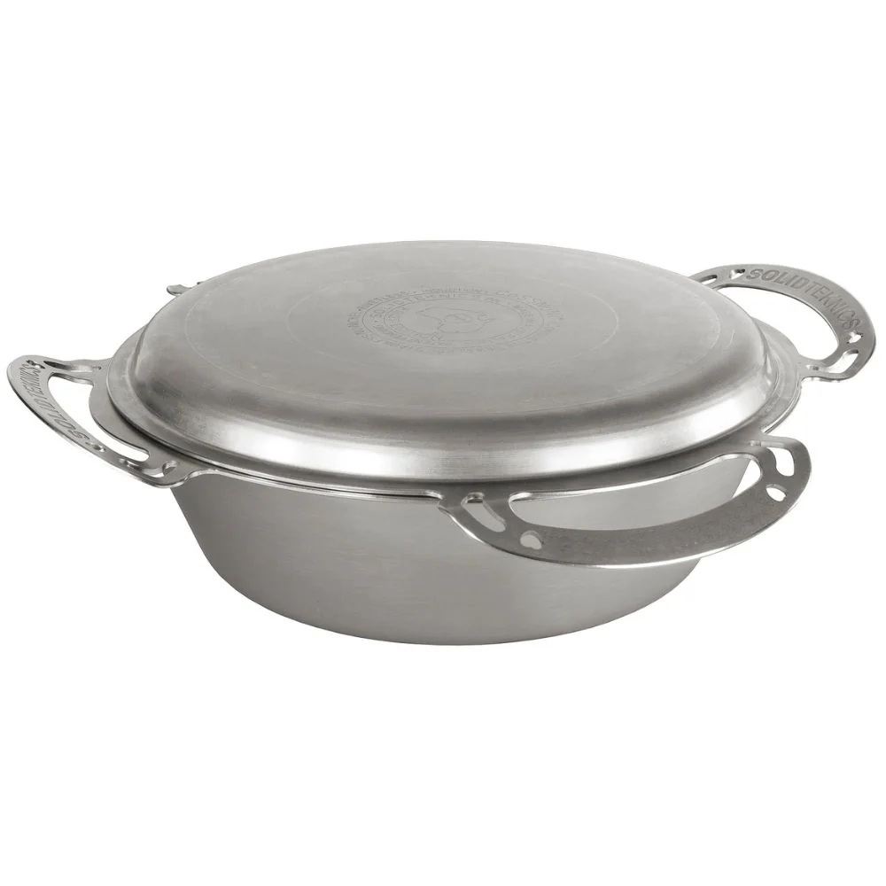 Solidteknics Nöni Stainless Steel 6L Rondeau + 33cm Skillet Lid Set (Dutch Oven) - Image 6