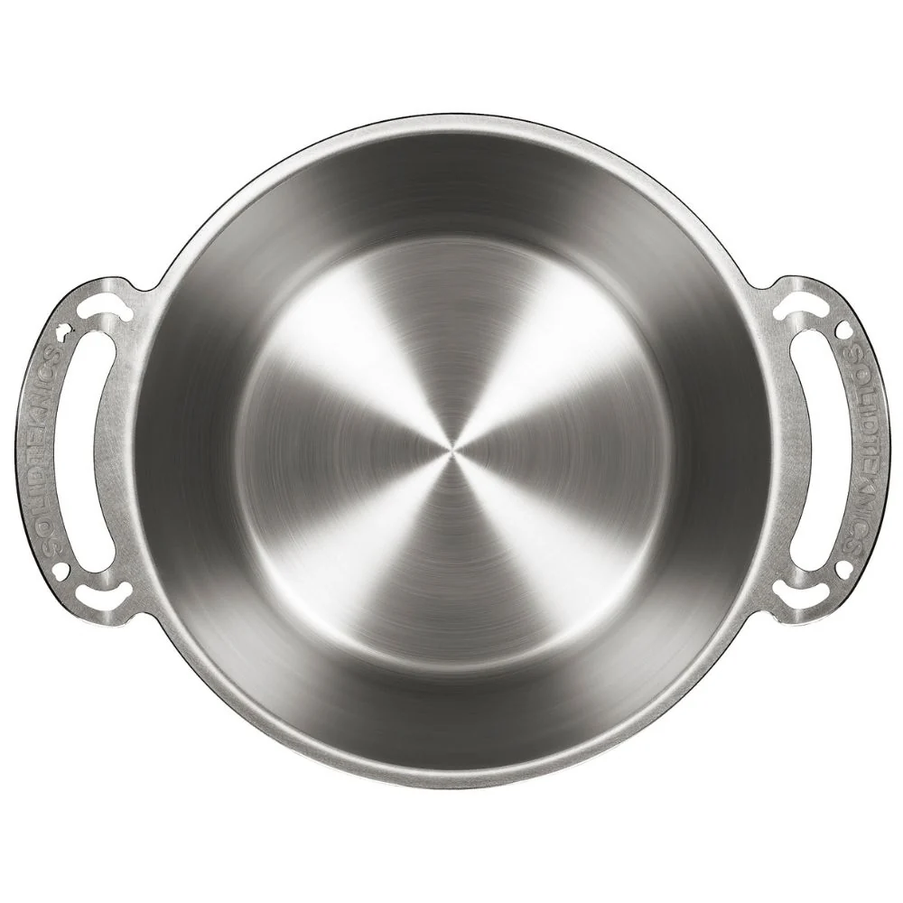 Solidteknics Nöni Stainless Steel 6L Rondeau + 33cm Skillet Lid Set (Dutch Oven) - Image 8