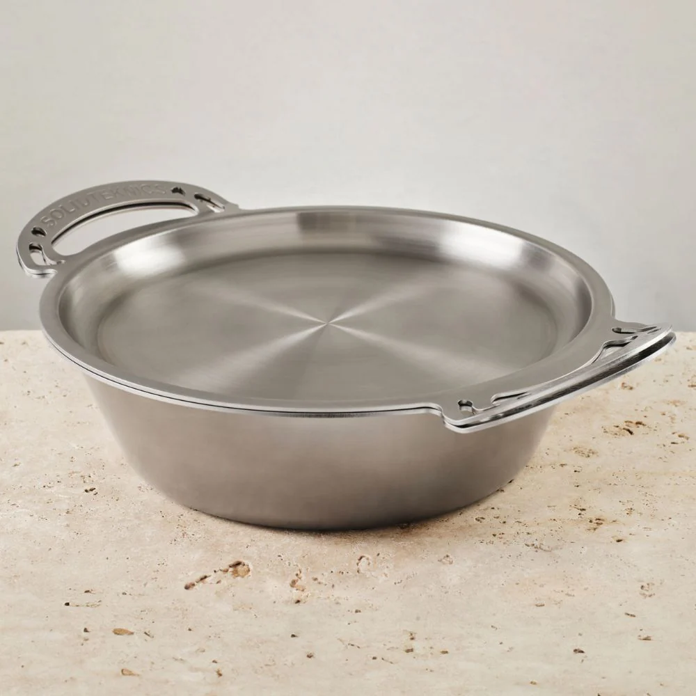 Solidteknics Nöni Stainless Steel 6L Rondeau + 33cm Skillet Lid Set (Dutch Oven) - Image 9