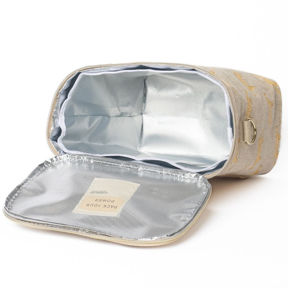 SoYoung Large Linen Insulated Lunch Poche - Image 3