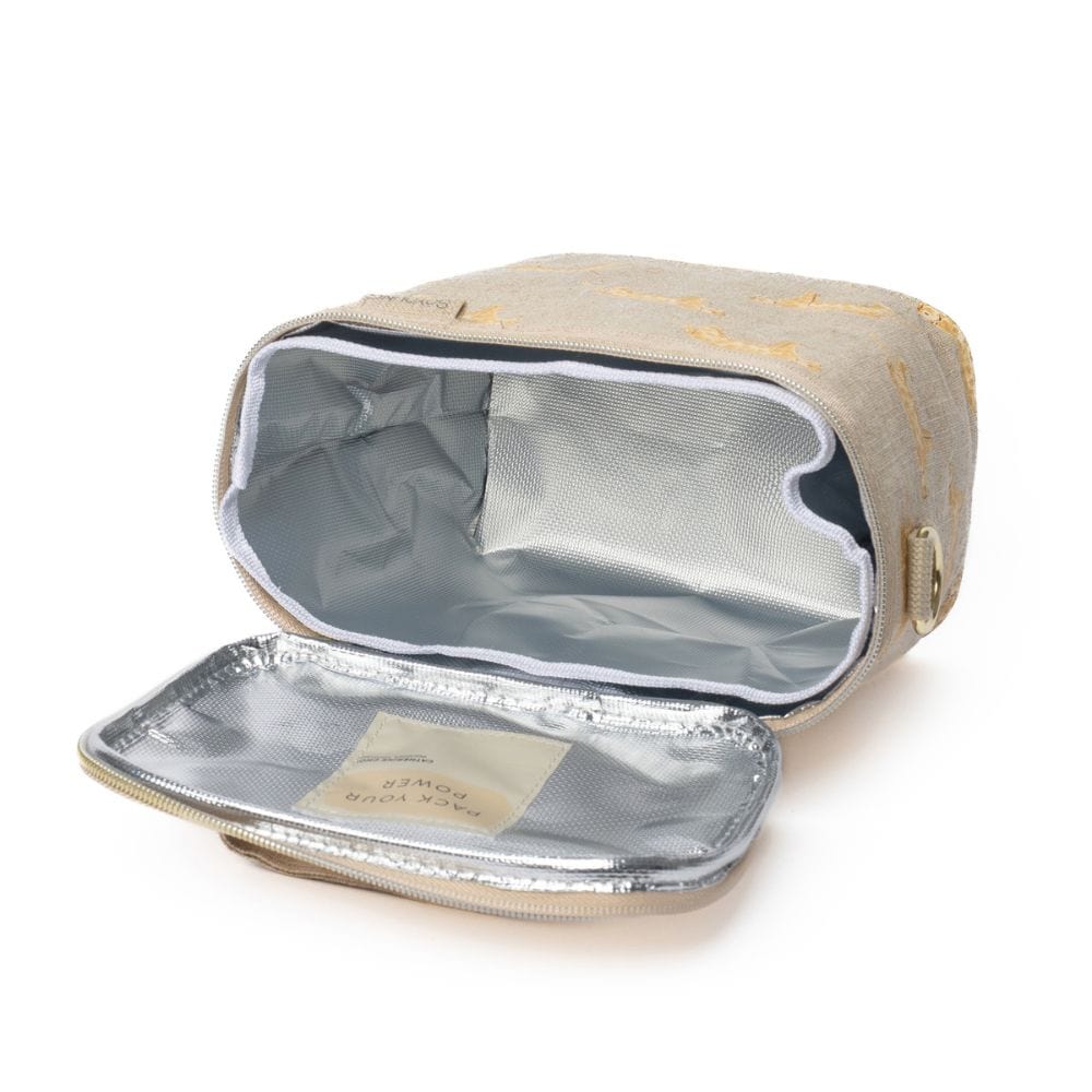 SoYoung Petite Linen Insulated Lunch Cooler Bag - Image 3