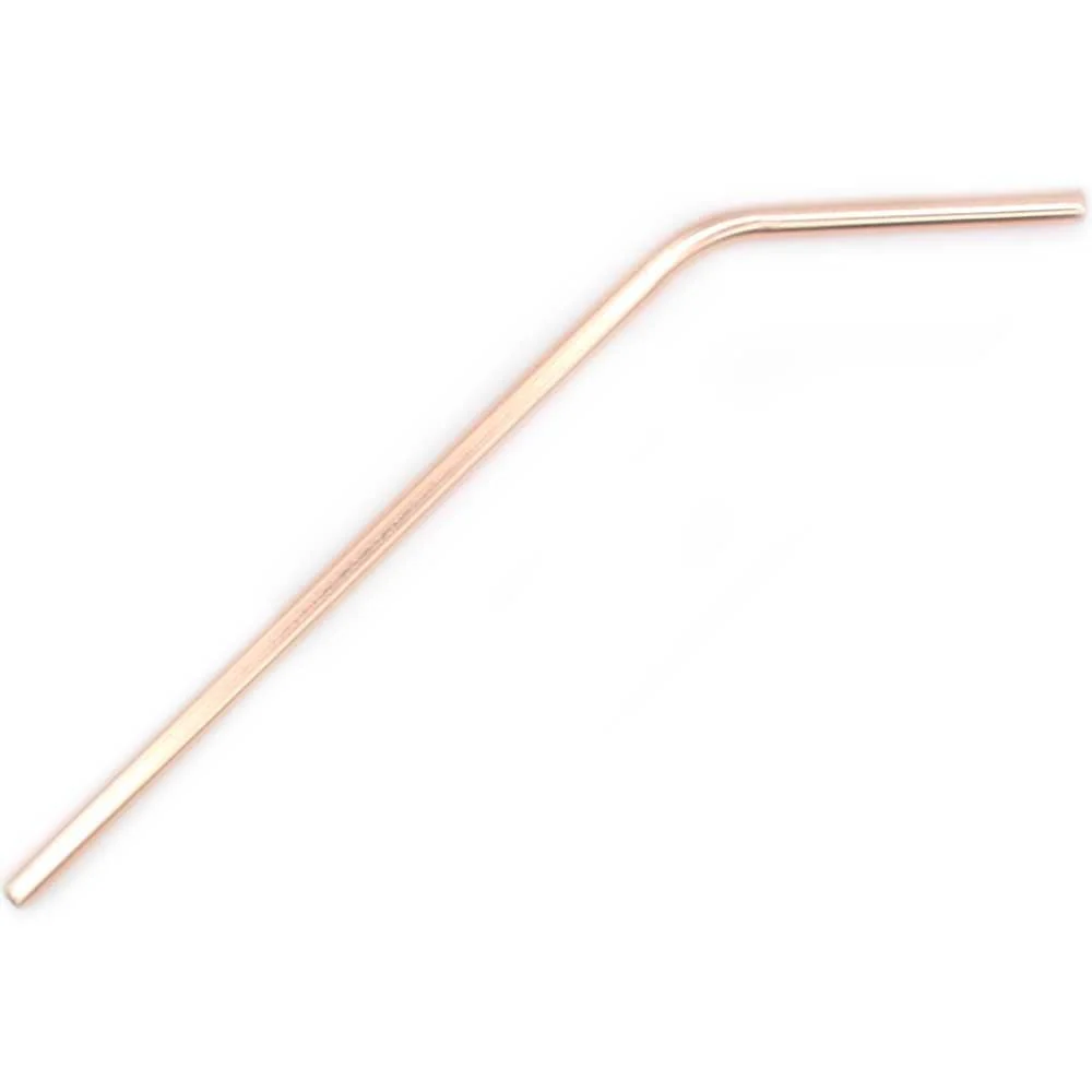 Stainless Steel Straw Rose Gold 6mm - Bent