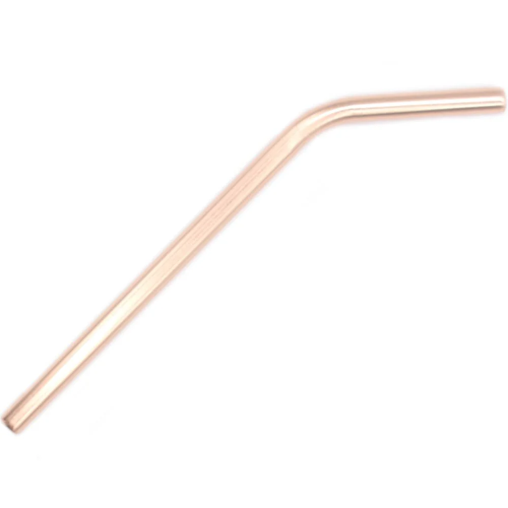 Stainless Steel Straw Rose Gold 9mm Smoothie - Bent
