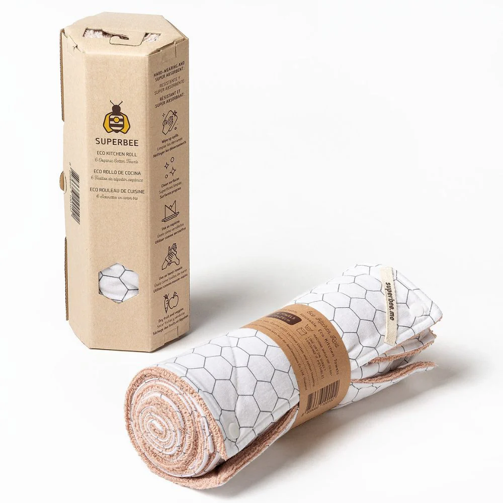 SuperBee Reusable Kitchen "Paper Towel" Roll - Hexagonia - Image 2