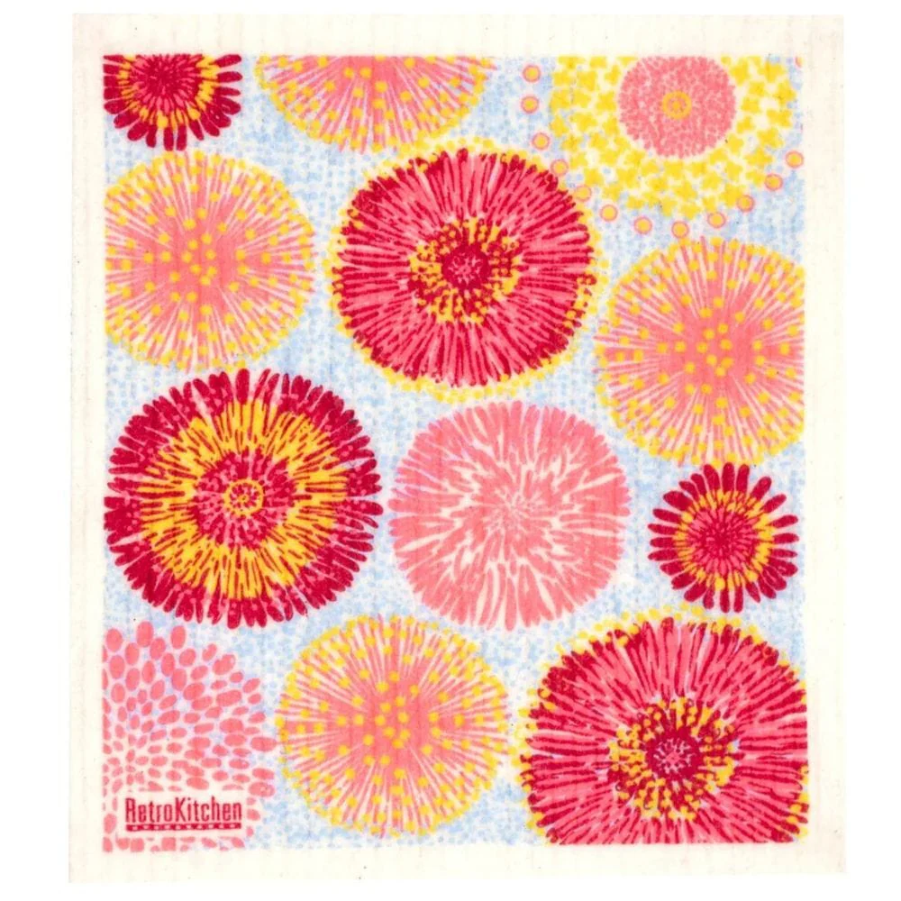 Swedish Dish Sponge Cloth 5 Pack Bundle - Fruits & Flowers - Image 3