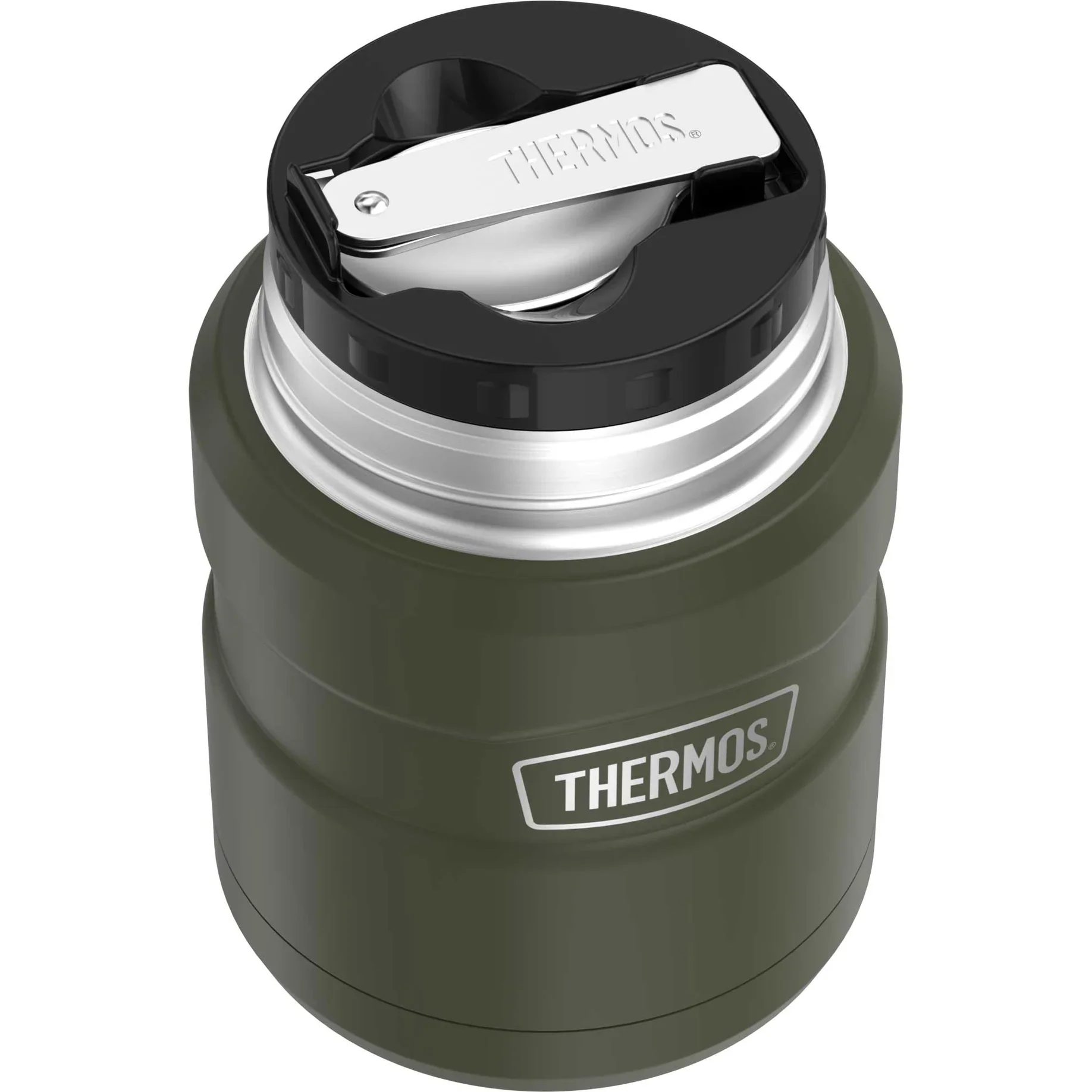 Thermos King Stainless Steel Insulated Food Jar With Folding spoon 470ml - Image 12