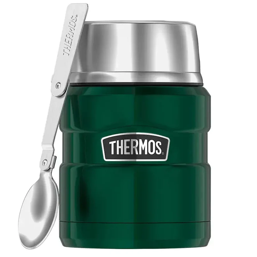 Thermos King Stainless Steel Insulated Food Jar With Folding spoon 470ml - Image 6