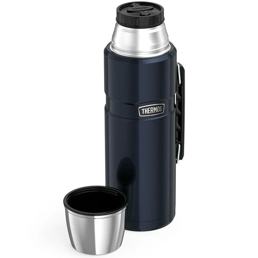 Thermos King Stainless Steel Vacuum Insulated Flask 1.2L - Midnight Blue - Image 2