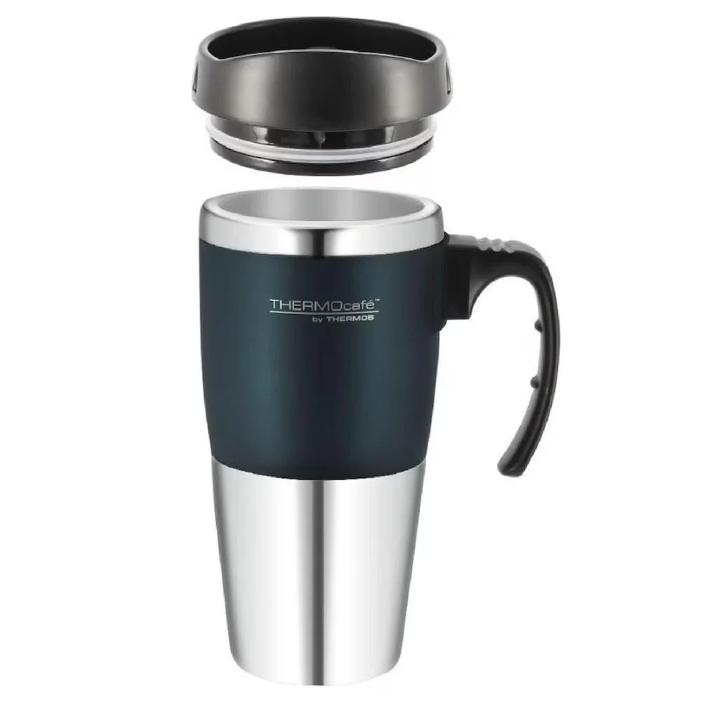 Thermos THERMOcafe Stainless Steel Double Wall Travel Mug 450ml - Balsam Trim - Image 2