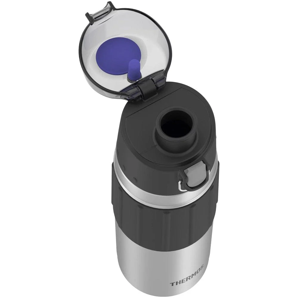 Thermos Insulated Stainless Steel Bottle with Flip Lid 530ml - Matte Steel - Image 4