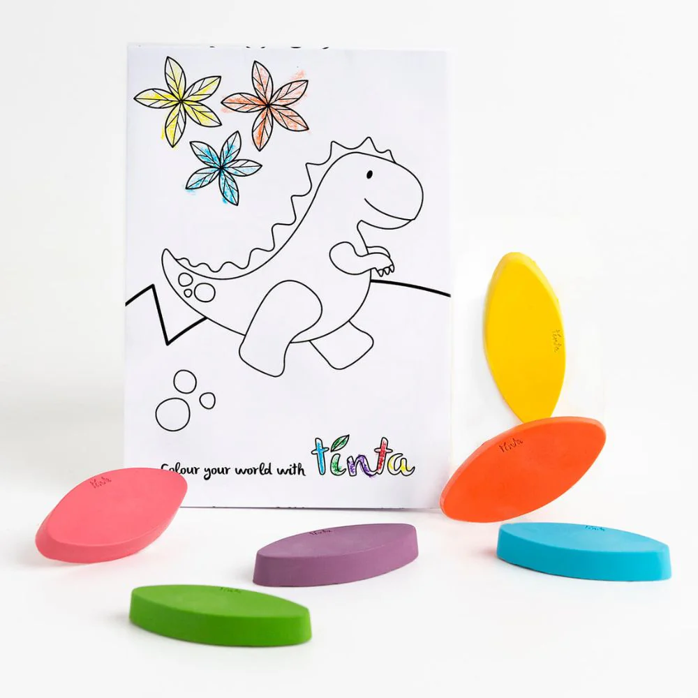 Tinta Crayons Large Petals Pop Beeswax Crayons 6 pack - Image 2