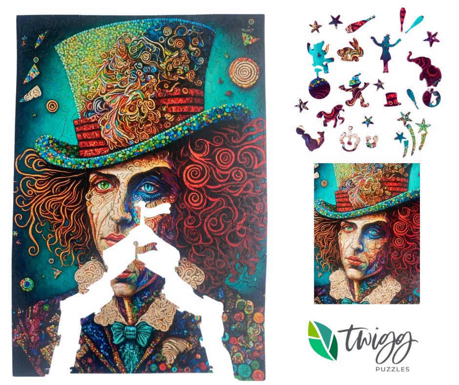 Twigg Puzzle Wooden Jigsaw Puzzle 282 Pieces - Mad Hatter - Image 2