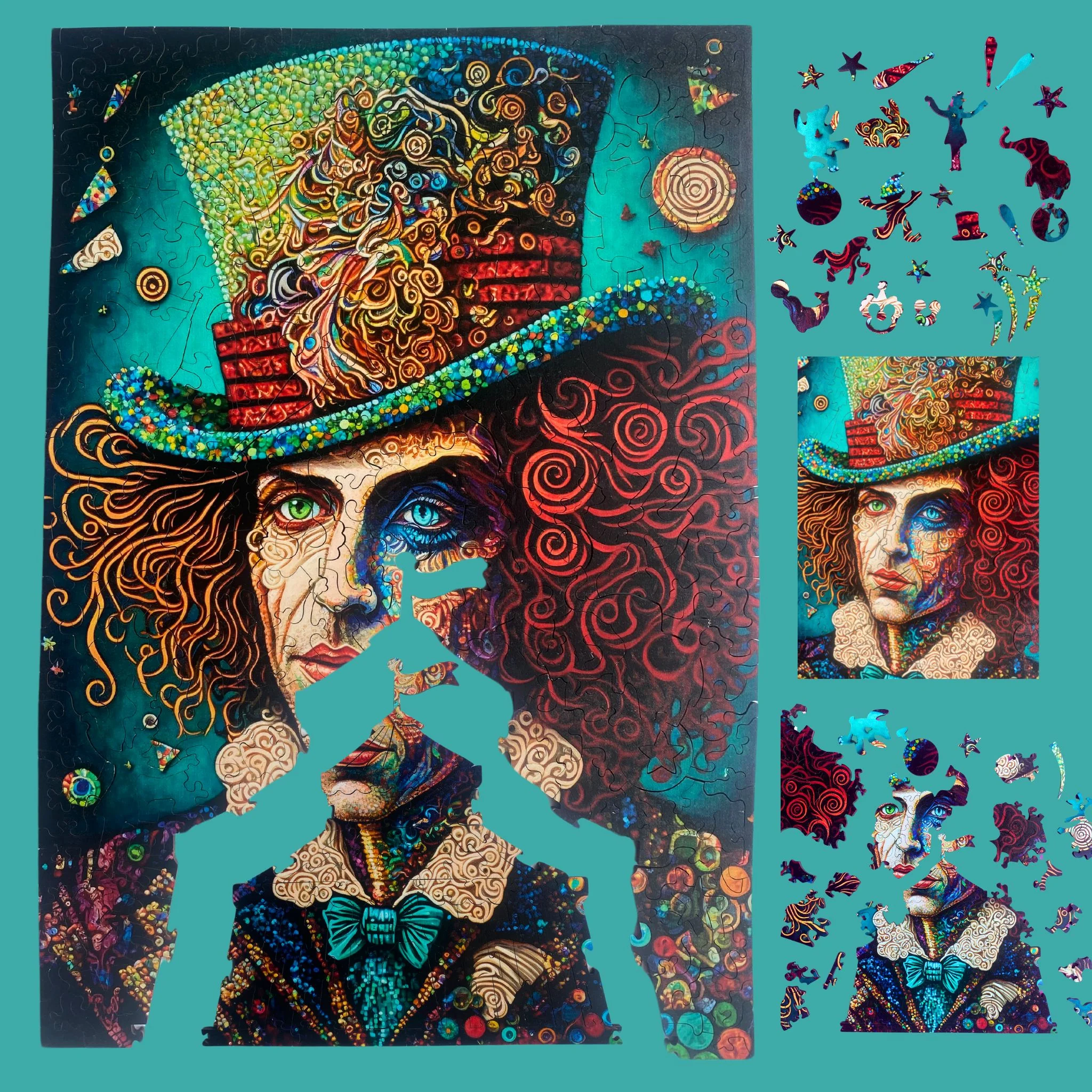 Twigg Puzzle Wooden Jigsaw Puzzle 282 Pieces - Mad Hatter - Image 3