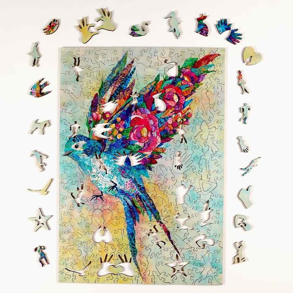 Twigg Puzzle Wooden Jigsaw Puzzle 315 Piece - Botanical Swallow - Image 2
