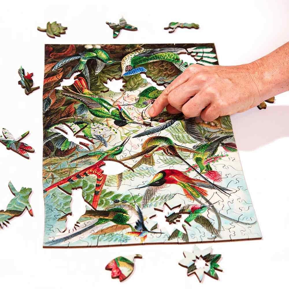 Twigg Puzzle Wooden Jigsaw Puzzle 228 Pieces - Hummingbirds - Image 4