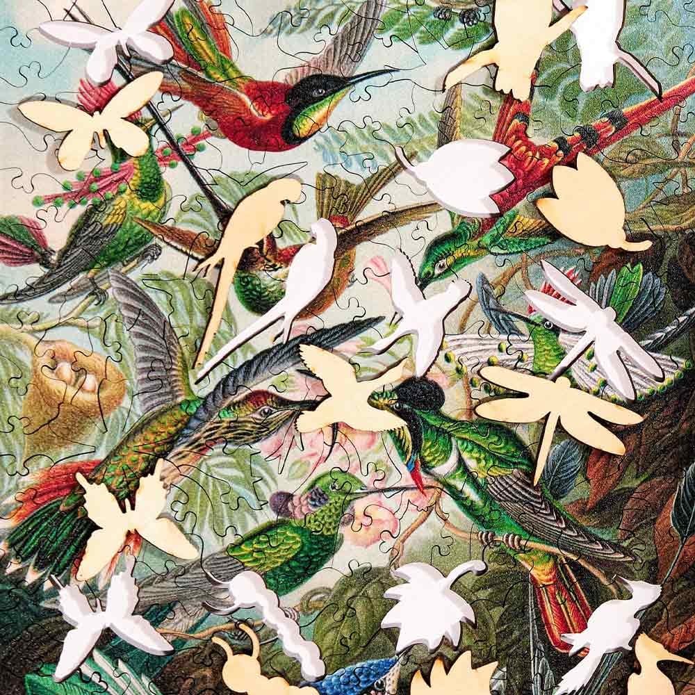 Twigg Puzzle Wooden Jigsaw Puzzle 228 Pieces - Hummingbirds - Image 5