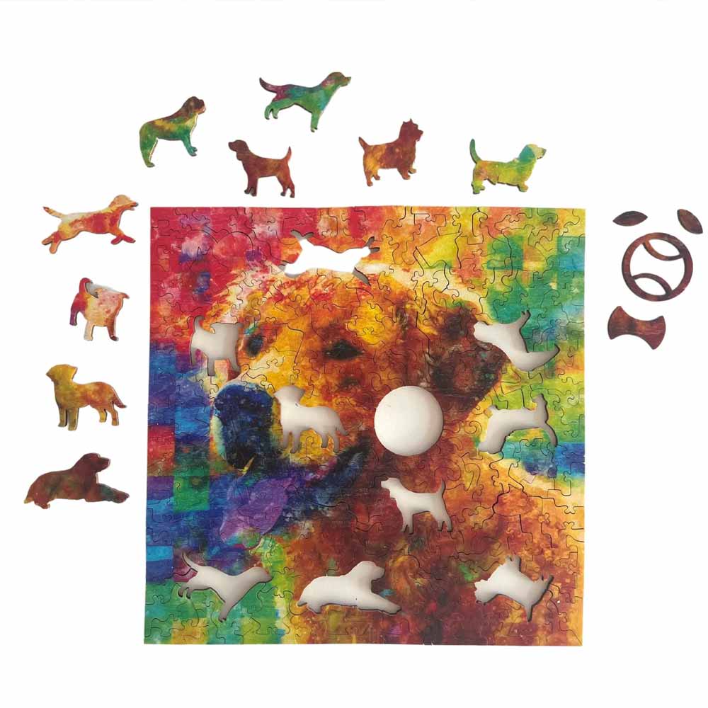 Twigg Puzzle Wooden Jigsaw Puzzle 202 Pieces - Golden Retriever - Image 2