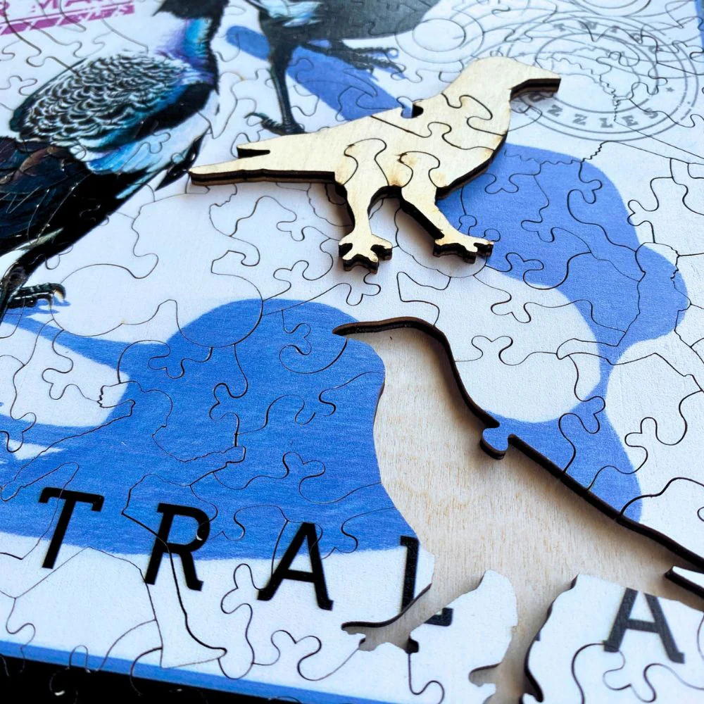 Twigg Puzzle Wooden Jigsaw Puzzle 141 Pieces - Magpies - Image 2