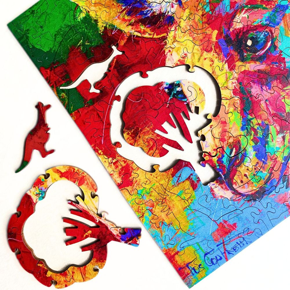 Twigg Puzzle Wooden Jigsaw Puzzle 147 Pieces - Clive Kangaroo - Image 4