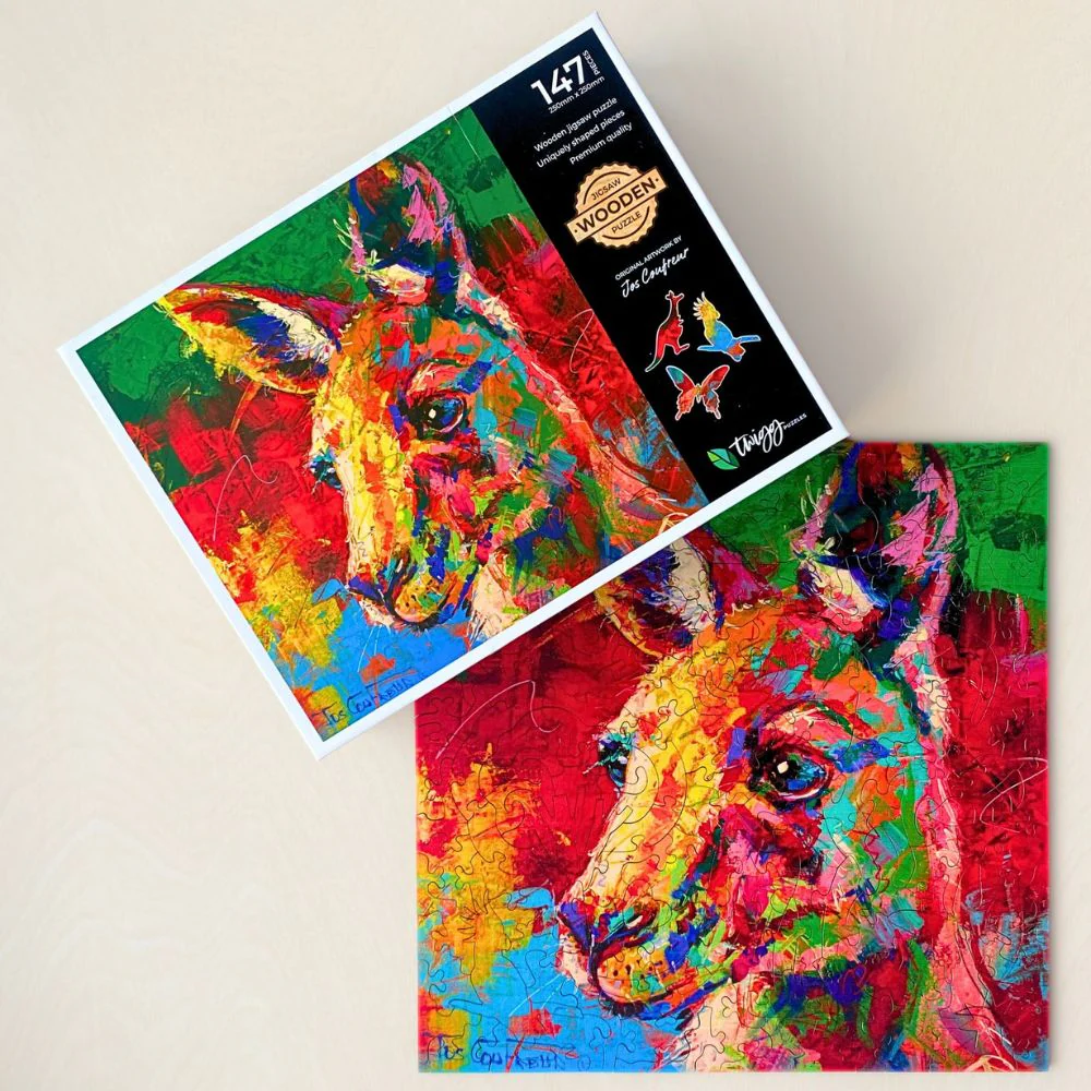 Twigg Puzzle Wooden Jigsaw Puzzle 147 Pieces - Clive Kangaroo - Image 8