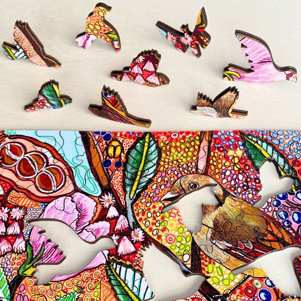 Twigg Puzzle Wooden Jigsaw Puzzle 283 Piece - Golden Whistler - Image 3
