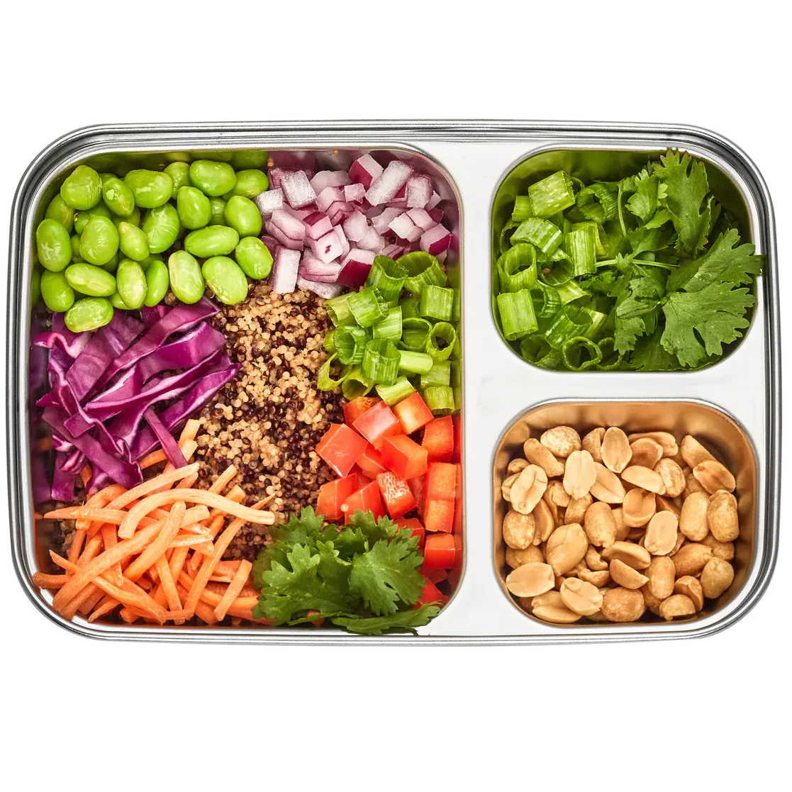 U Konserve Rectangle 3 Compartment Stainless Steel Food Container 705ml/24oz - Image 3