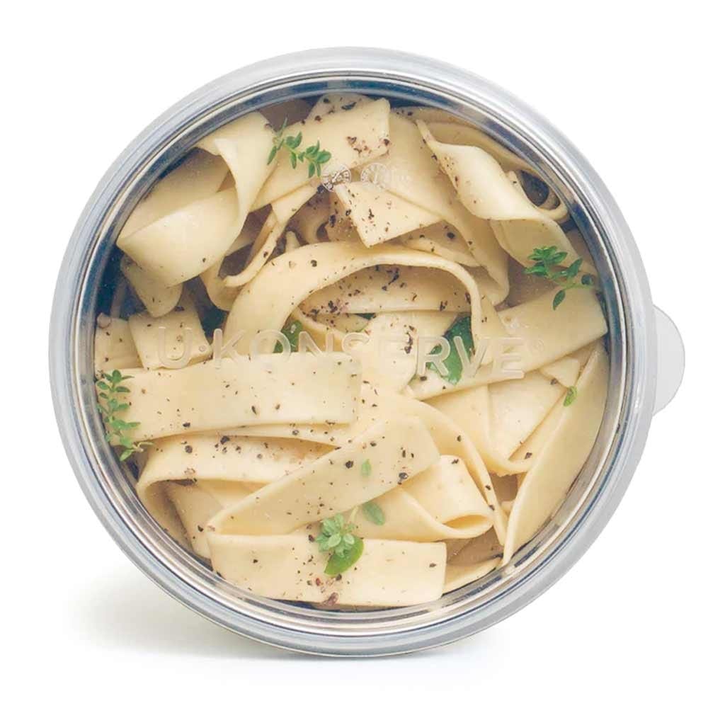 U Konserve Round Stainless Steel Container LARGE 470ml / 16oz - Clear Silicone Lid - Image 3