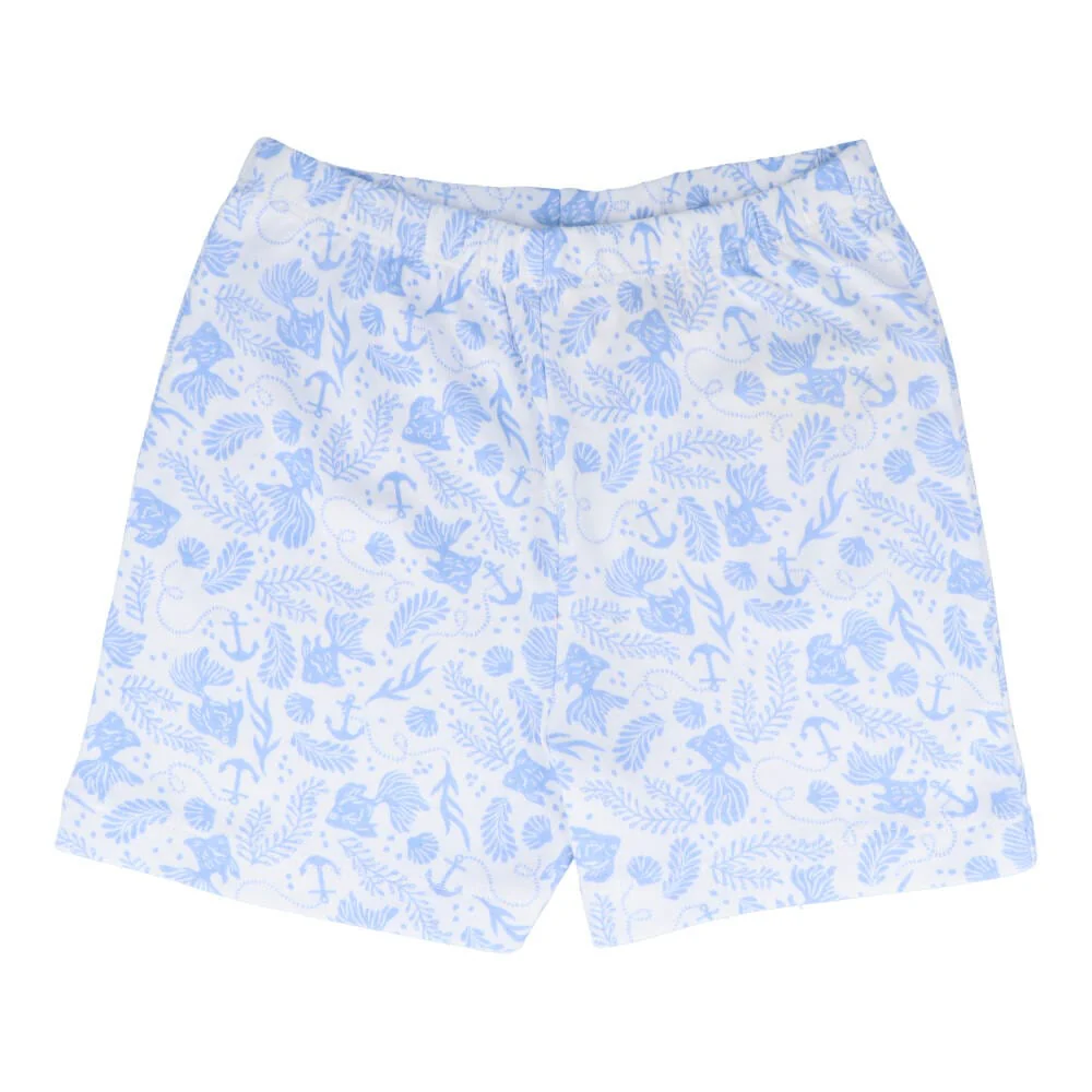 Children's Organic Cotton Short Pyjama Set - Underwater World Blue - Image 7