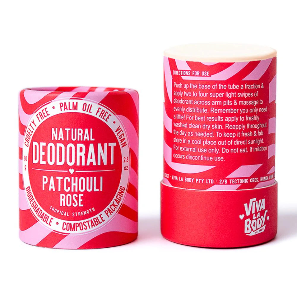 Viva La Body Natural Deodorant 80g - Patchouli Rose - Image 2