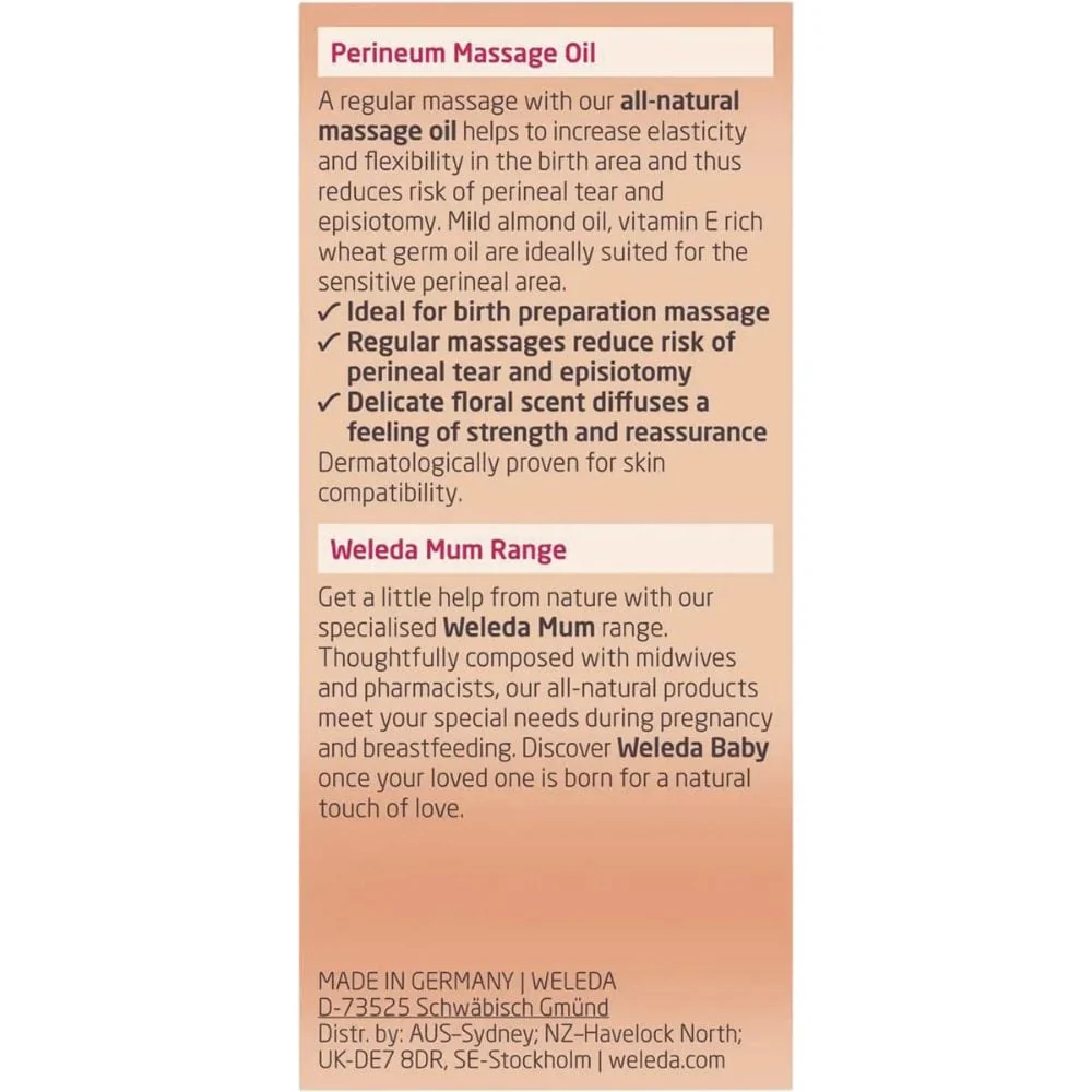 Weleda Perineum Massage Oil 50ml - Image 2