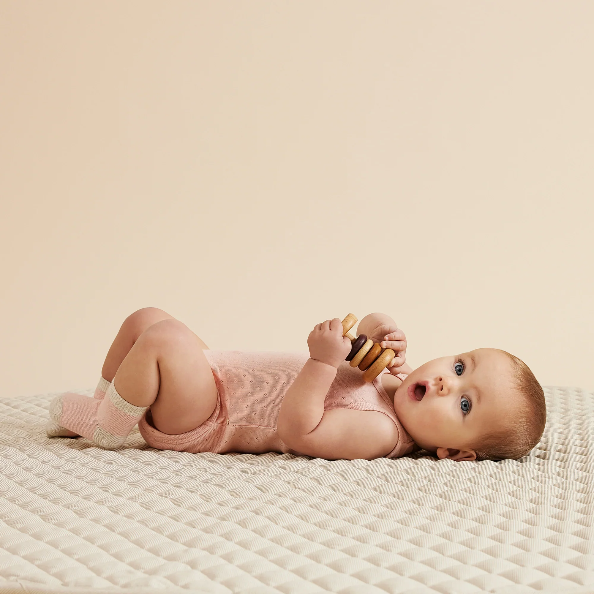 Wilson & Frenchy Organic 3 Pack Baby Socks - Cantaloupe - Image 3