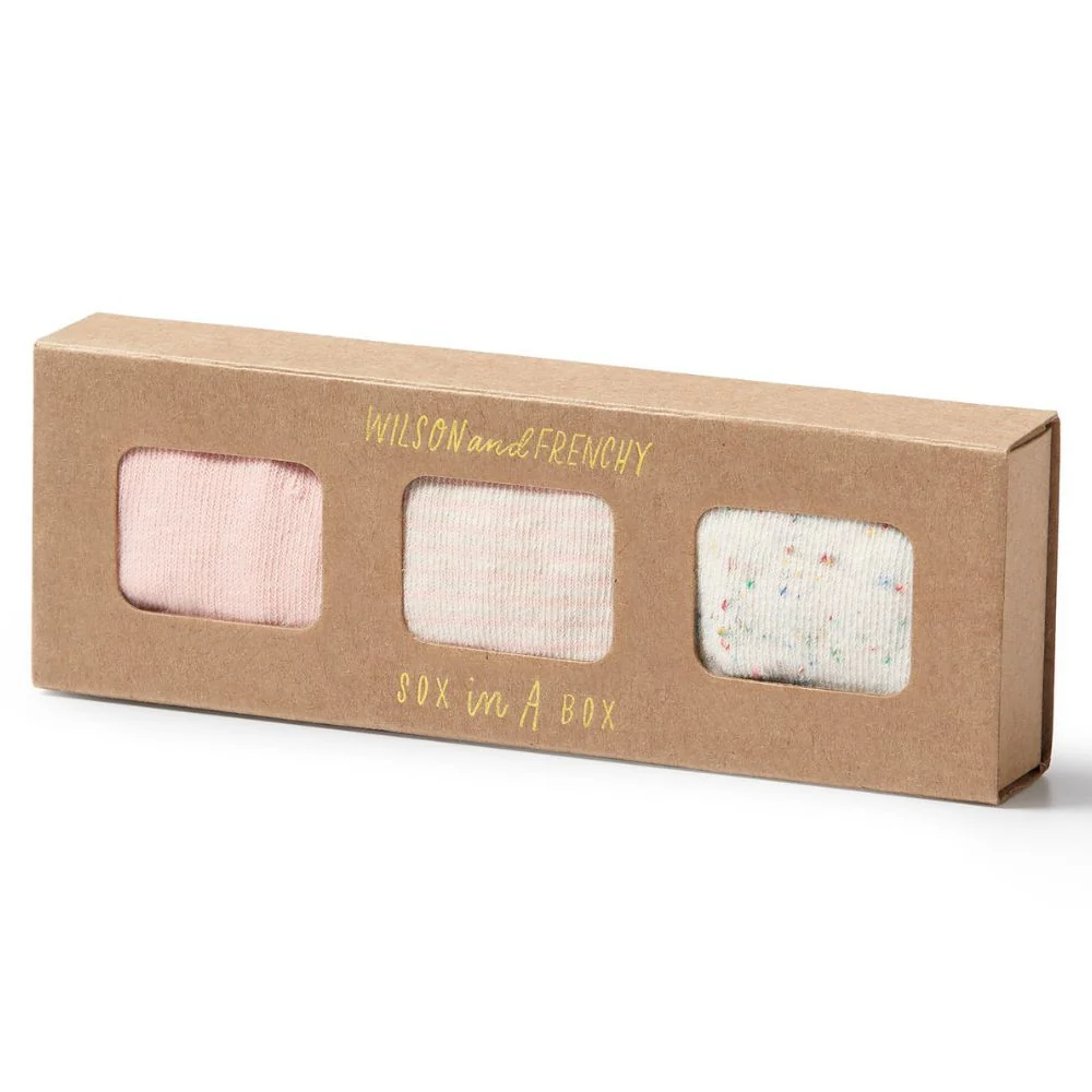 Wilson & Frenchy Organic 3 Pack Baby Socks - Cantaloupe - Image 6