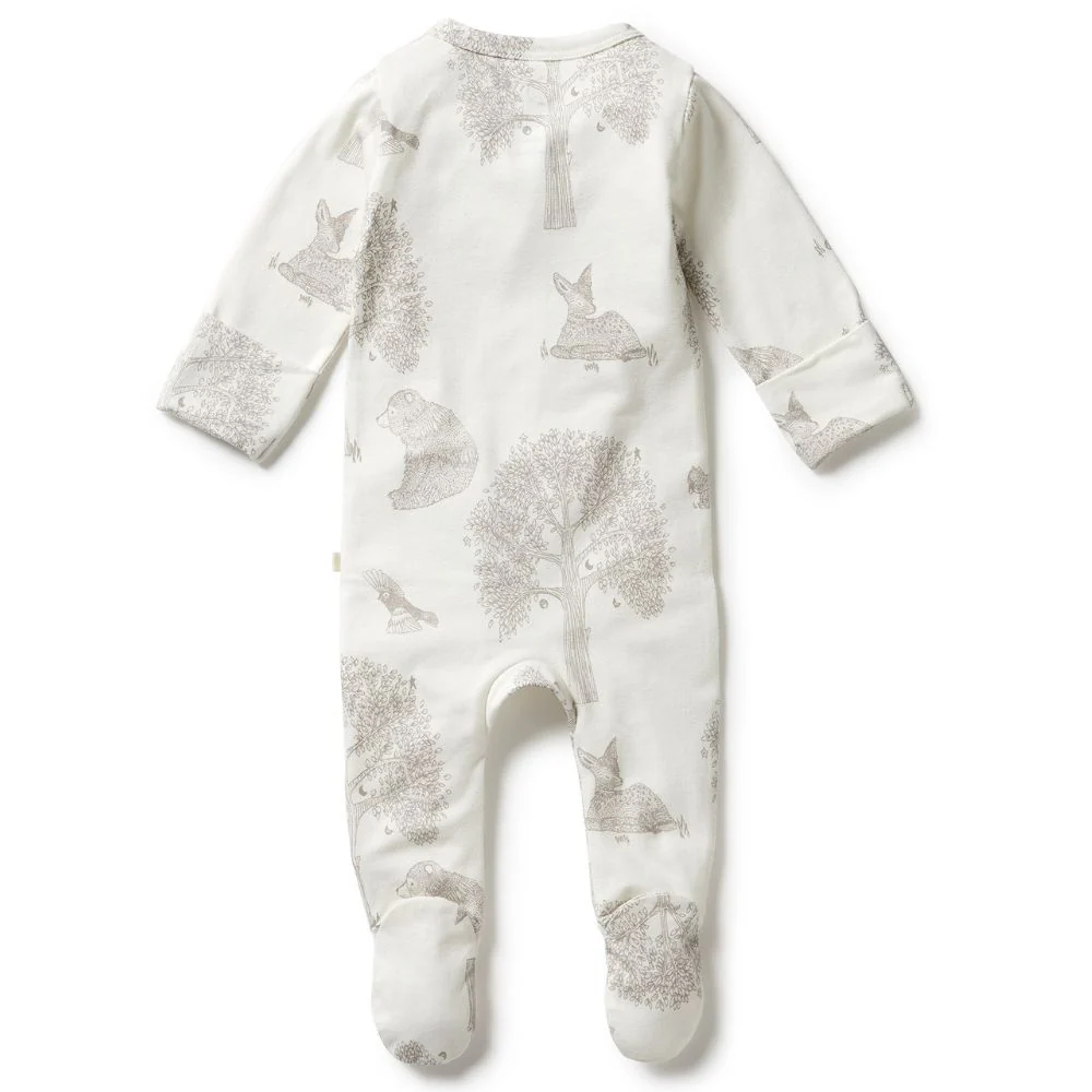 Wilson & Frenchy Organic Zipsuit with Feet - Welcome to the World - Image 2