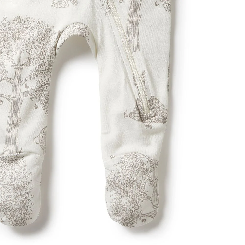 Wilson & Frenchy Organic Zipsuit with Feet - Welcome to the World - Image 4