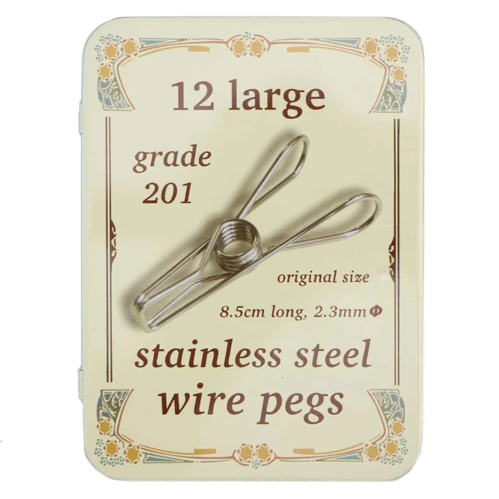 Stainless Steel Pegs LARGEST & STRONGEST 8.5cm long - 201 Grade (12 pegs in tin) - Image 3