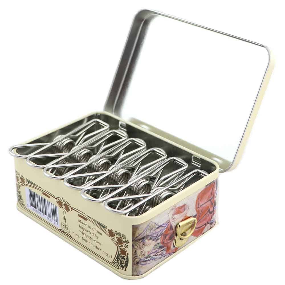 Stainless Steel Pegs LARGEST & STRONGEST 8.5cm long - 201 Grade (12 pegs in tin) - Image 4
