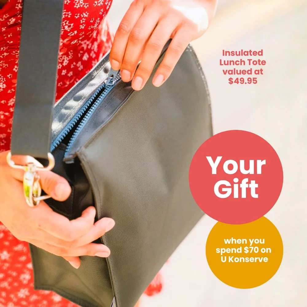 YOUR GIFT - Insulated Lunch Tote when you spend $70 on U  Konserve